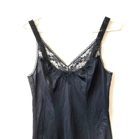 Vintage maiden form full slip lace black nightgown lingerie something special - Picture 2 of 7